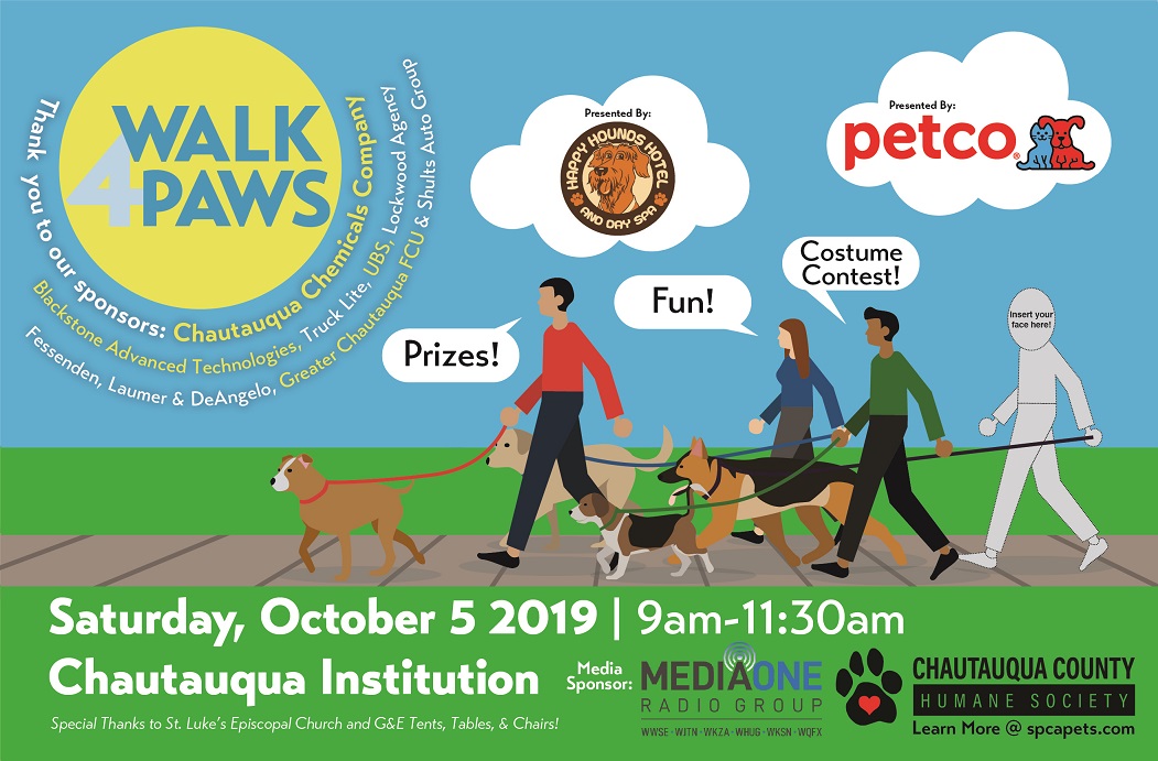 Sign Up For Walk 4 Paws Today Chautauqua County Humane Society